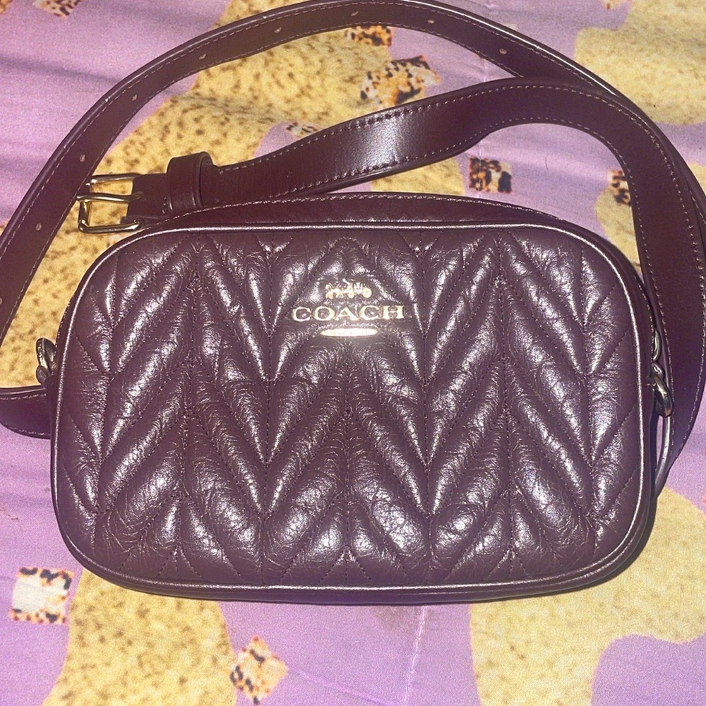 Coach leather Burgundy crossbody/waist bag